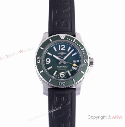 BLS Factory Breitling 44mm Super Ocean Green Ceramic Replica Watch